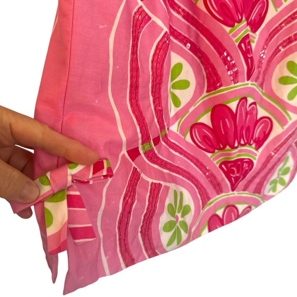Lilly Pulitzer Jubilee shift dress sleeveless size 4 pink with sequins - Picture 8 of 11